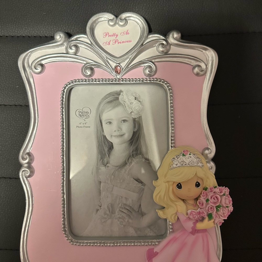 Precious Moments Pink and Silver Picture Frame 134023